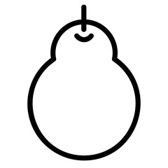 Supermarket outline icon. Pear