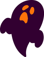 Abstract flowing silhouette shape with curved lines and organic forms isolated on white background