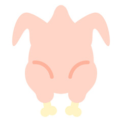 Supermarket flat color icon. Chicken