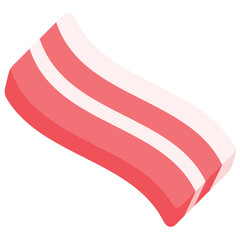 Supermarket flat color icon. Pork