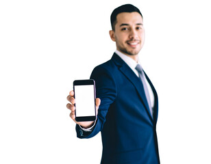 businessman holding a tablet computer