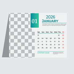 modern desk calendar template 
