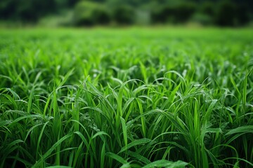 Lush green grass field