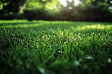 Lush green grass field