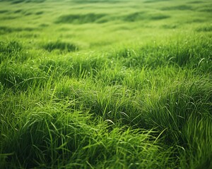 Lush green grass field