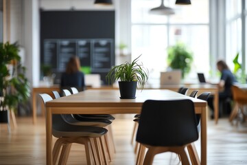 Meeting in a bright, modern office