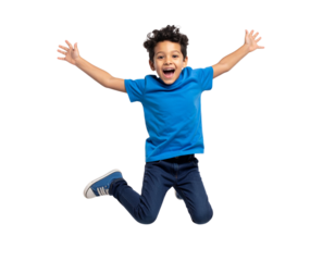 happy young man jumping
