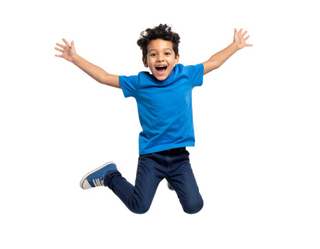 happy young man jumping - Powered by Adobe
