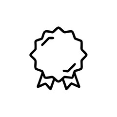 Outline communication badge icon on symbol award