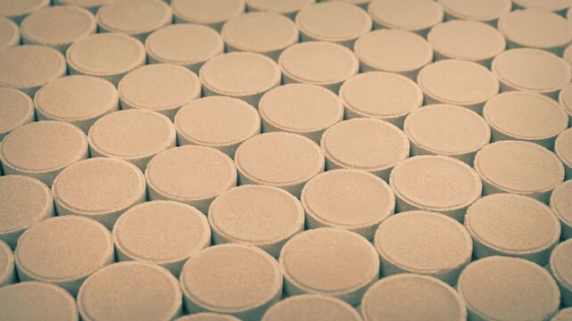 Passing Rows Of Medical Tablets