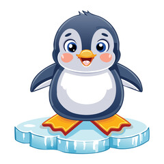 Happy Penguin Standing With Visible Feet