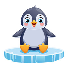 Friendly Cartoon Penguin With Open Arms