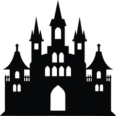 Obraz premium Majestic castle icon design for cartoon and illustrations