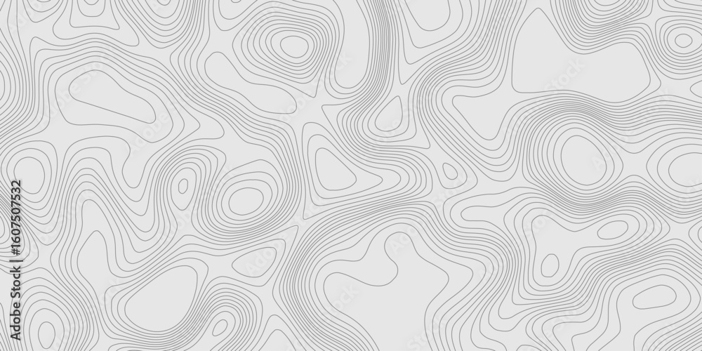 Poster modern design with contour abstract map relief line grey pattern with seamless topography background