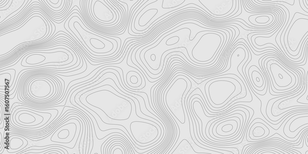 Poster modern design with contour abstract map relief line grey pattern with seamless topography background