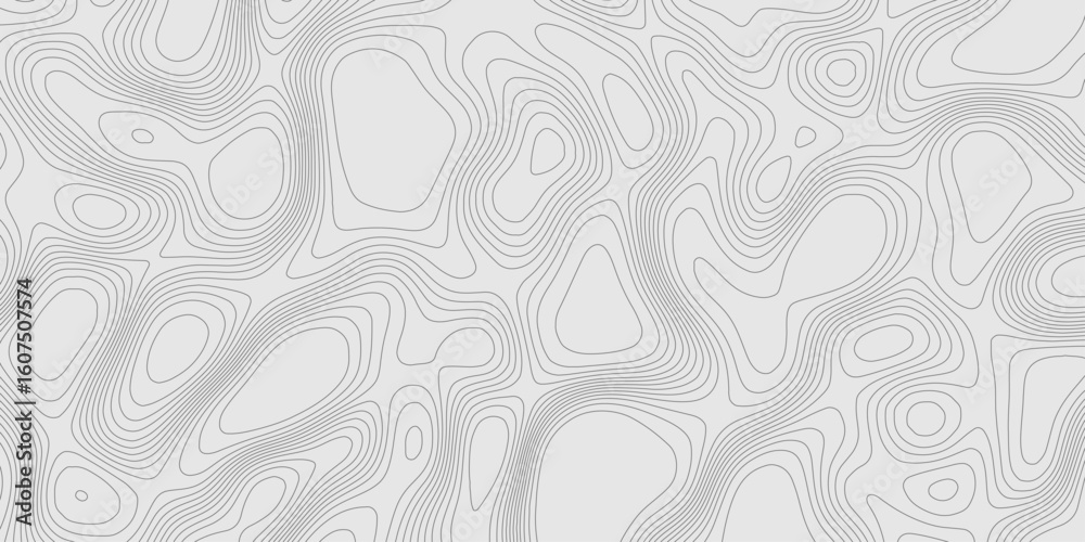 Poster modern design with contour abstract map relief line grey pattern with seamless topography background