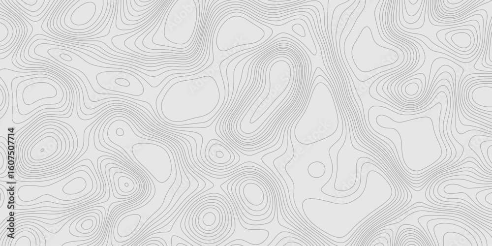 Poster modern design with contour abstract map relief line grey pattern with seamless topography background