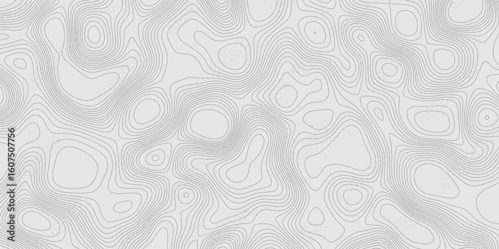Poster modern design with contour abstract map relief line grey pattern with seamless topography background
