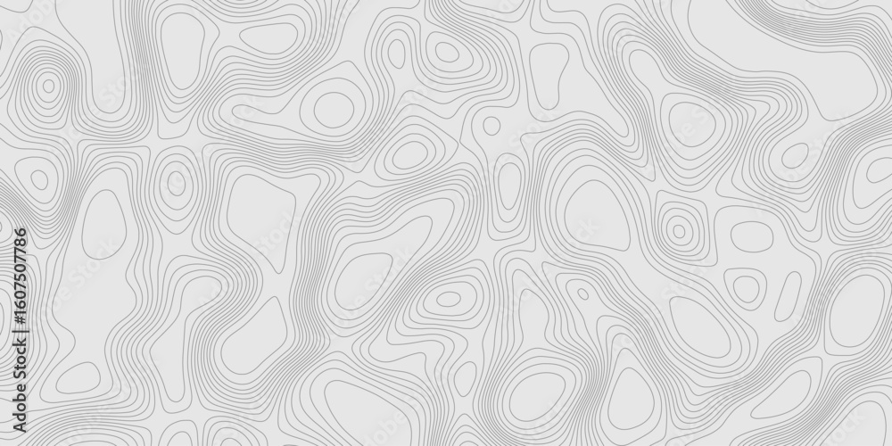Poster modern design with contour abstract map relief line grey pattern with seamless topography background