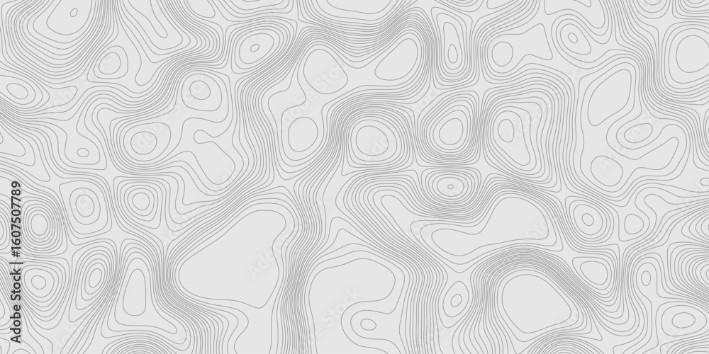 Poster modern design with contour abstract map relief line grey pattern with seamless topography background