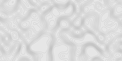 Modern design with contour abstract map relief line grey pattern with seamless topography background, geographic mountain relief abstract lines grey landscape design texture wavy curve shapes.