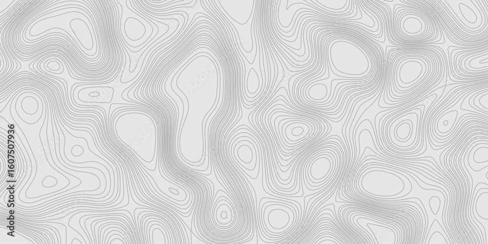 Poster modern design with contour abstract map relief line grey pattern with seamless topography background