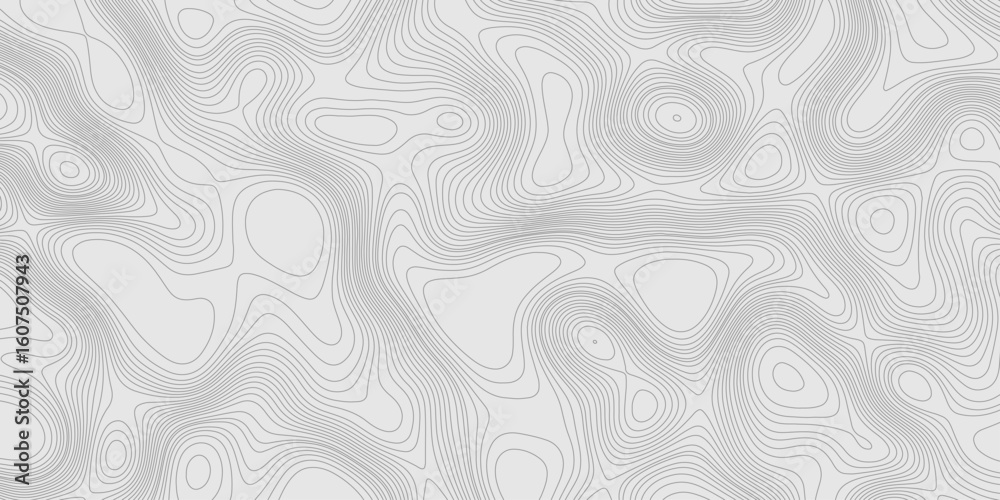 Poster modern design with contour abstract map relief line grey pattern with seamless topography background