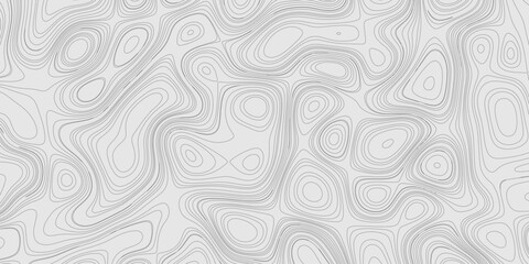 Modern design with contour abstract map relief line grey pattern with seamless topography background, geographic mountain relief abstract lines grey landscape design texture wavy curve shapes.