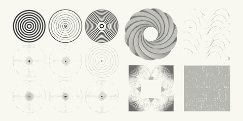 Abstract Vector Shapes and Patterns for Graphic Design Elements and Backgrounds