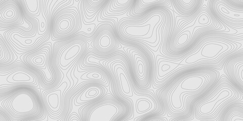 Modern design with contour abstract map relief line grey pattern with seamless topography background, geographic mountain relief abstract lines grey landscape design texture wavy curve shapes.