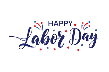 Happy labor day typography design vector art illustration(A)