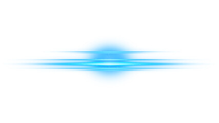 Abstract blue light streaks isolated on transparent background
