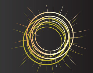 Abstract geometric color lines pattern on black background. Elegant dark color with textured modern design 