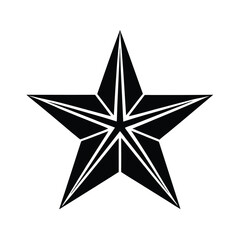 Obraz premium silver star isolated on white background