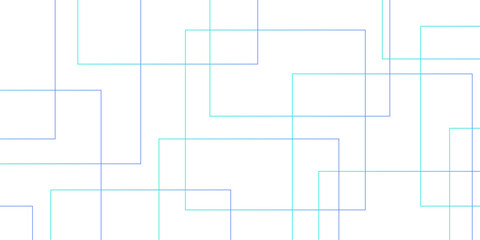 Seamless modern white and blue color technology concept geometric line. Abstract colorful geometric pattern square and random lines rectangular shape. Overlapping layout, 3D wall pattern.