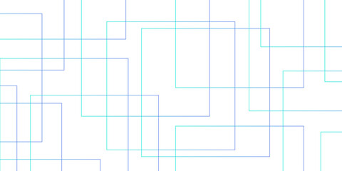 Seamless modern white and blue color technology concept geometric line. Abstract colorful geometric pattern square and random lines rectangular shape. Overlapping layout, 3D wall pattern.