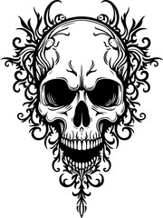 Fototapeta premium dragon tattoo tribal skull tattoo, rose tattoo gothic art, , flower vector art