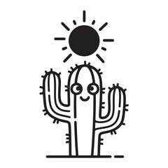 A serene portrait of a solitary cactus bathed in warm desert light, symbolizing endurance, solitude, and the quiet elegance of nature’s resilience./