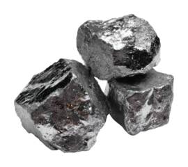 Mining metallic ore industrial facility product minerals isolated on transparent background