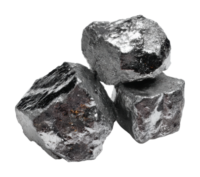 Mining metallic ore industrial facility product minerals isolated on transparent background