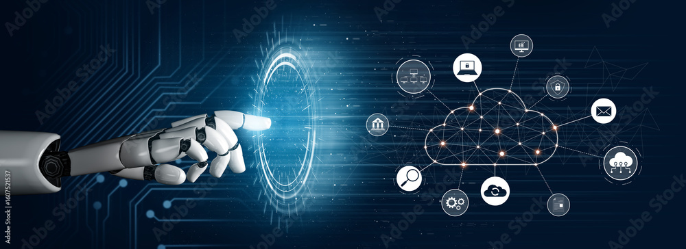 Poster ai enhances cloud computing by optimizing service, cloud, and network integration for efficient digi