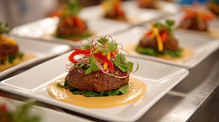 Gourmet food presentation