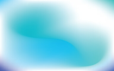 Flowing Aqua Abstract Blur on White Background
