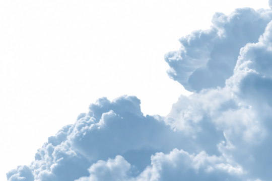 Fluffy clouds against pixelated background isolated on a transparent background