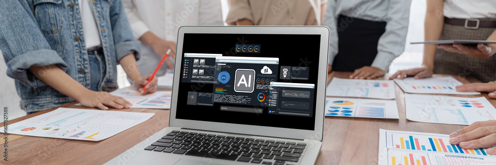 Poster generative ai virtual assistant tools for prompt engineer and user for ease of engage artificial int