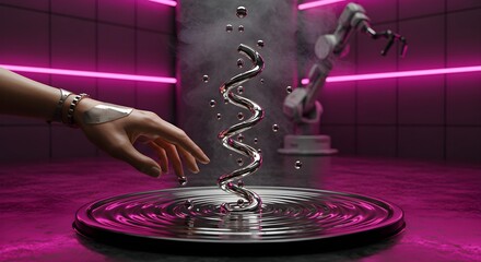 Robotic Hand and Liquid Helix