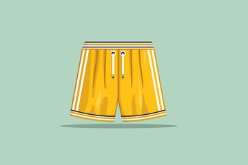 Yellow Shorts: Trendy Swimwear Beachwear with Vibrant Colors and Playful Summer Fashion Design