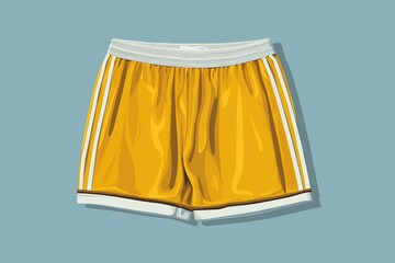 Summer-Ready Shorts: Retro Fashion and Sporty Aesthetic Blend in Vibrant Sunshine Yellow Athletic Wear