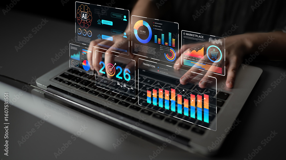 Poster data analytics and big data strategy for real-time analytics, predictive data modeling, business int