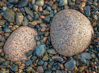 Rock couple - two similar stones next to each other